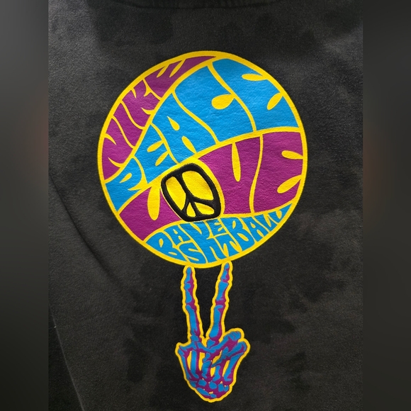 Nike Peace Love Basketball GRATEFUL DEAD Kids Black Hoodie - Picture 4 of 15
